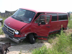 Van totalled by drunk driver